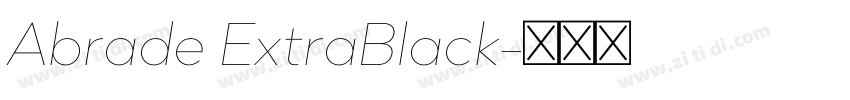 Abrade ExtraBlack字体转换